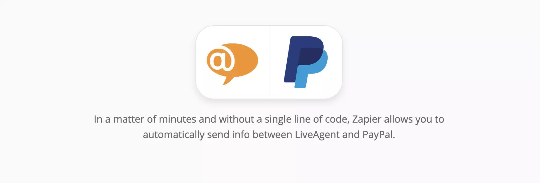 LiveAgent at PayPal integrations page sa Zapier