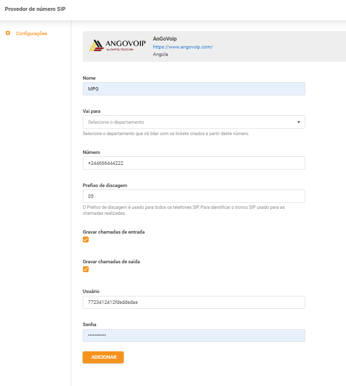 AnGoVoIP credentials