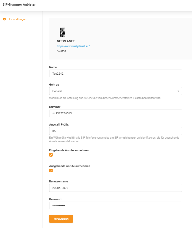 NETPLANET credentials