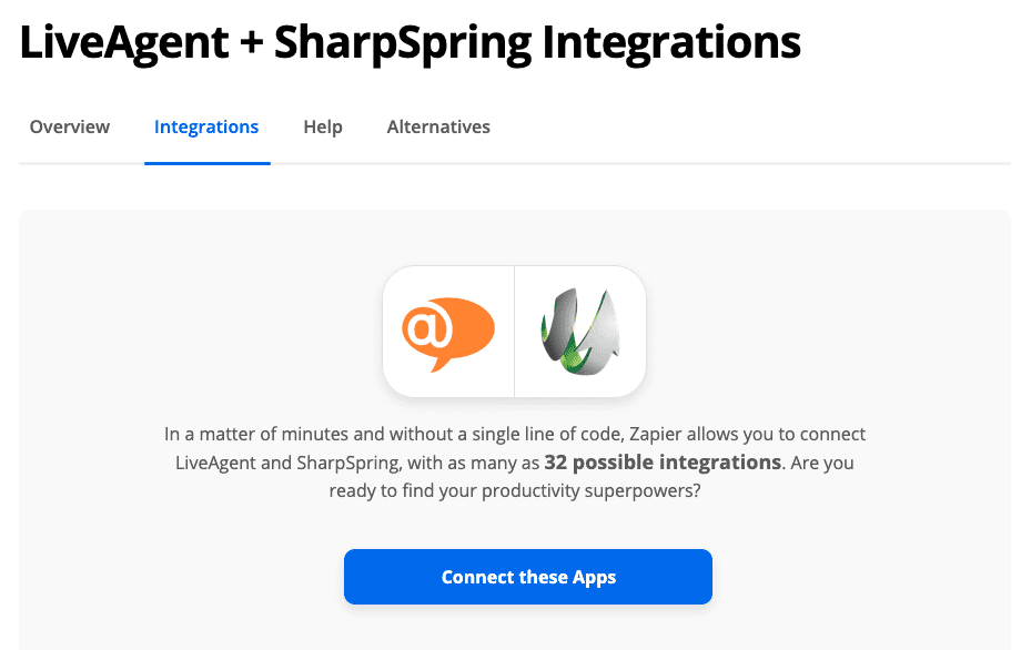 Zapier integration setup