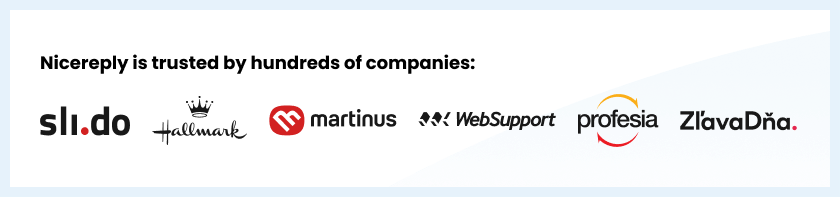 Companies trusted by Nicereply