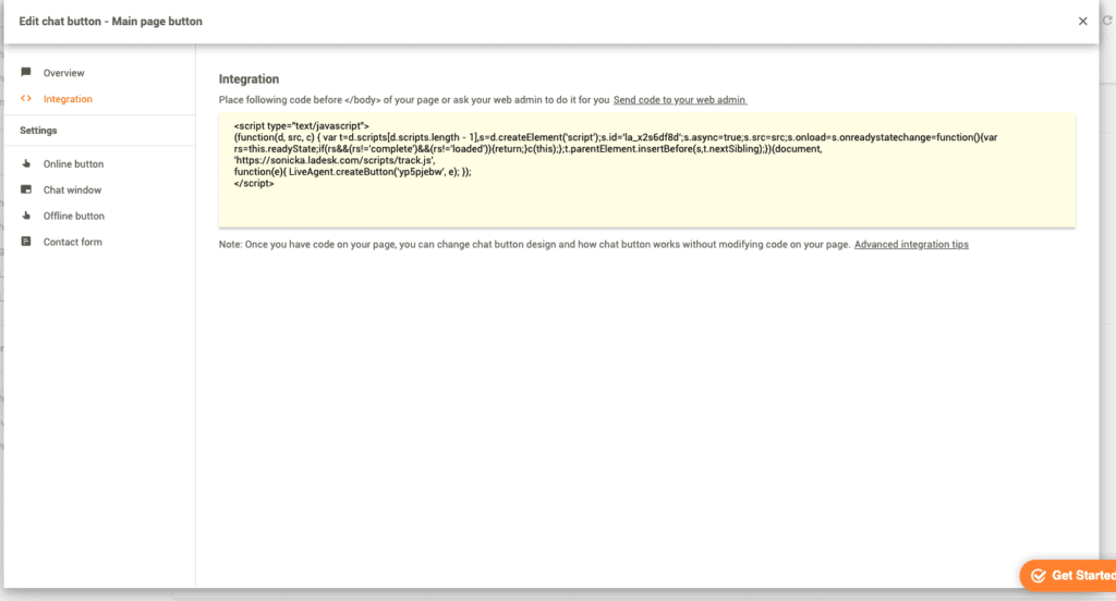LiveAgent chat button customization