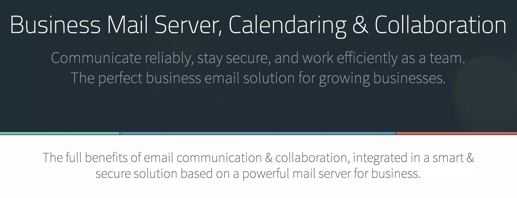 Axigen website na may impormasyon tungkol sa software