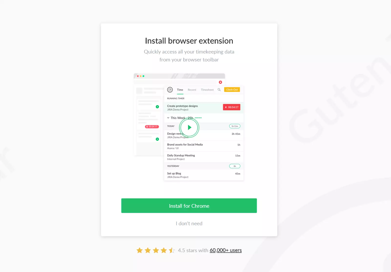 I-install ang Everhour browser extension