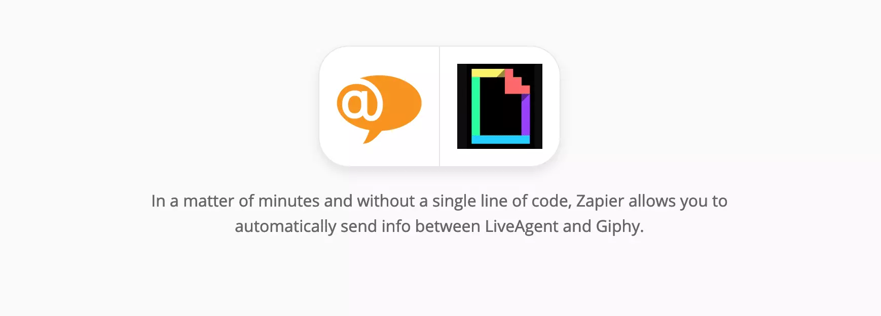 LiveAgent at Giphy integration sa Zapier