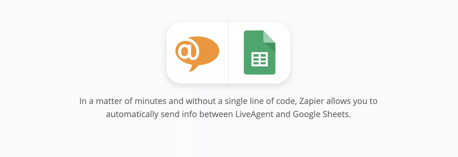 LiveAgent at Google Sheets integration sa Zapier