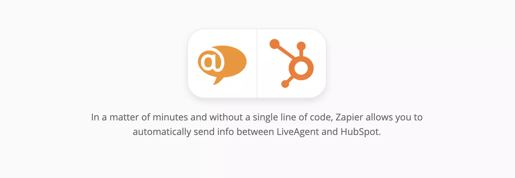 HubSpot at LiveAgent integration page sa Zapier