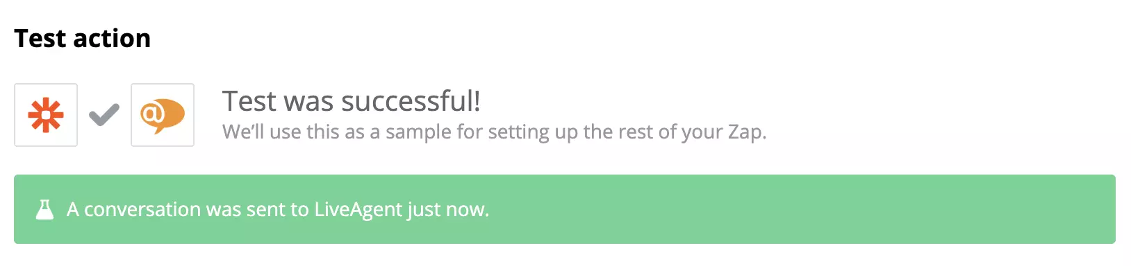 LiveAgent and Asana integration test successful