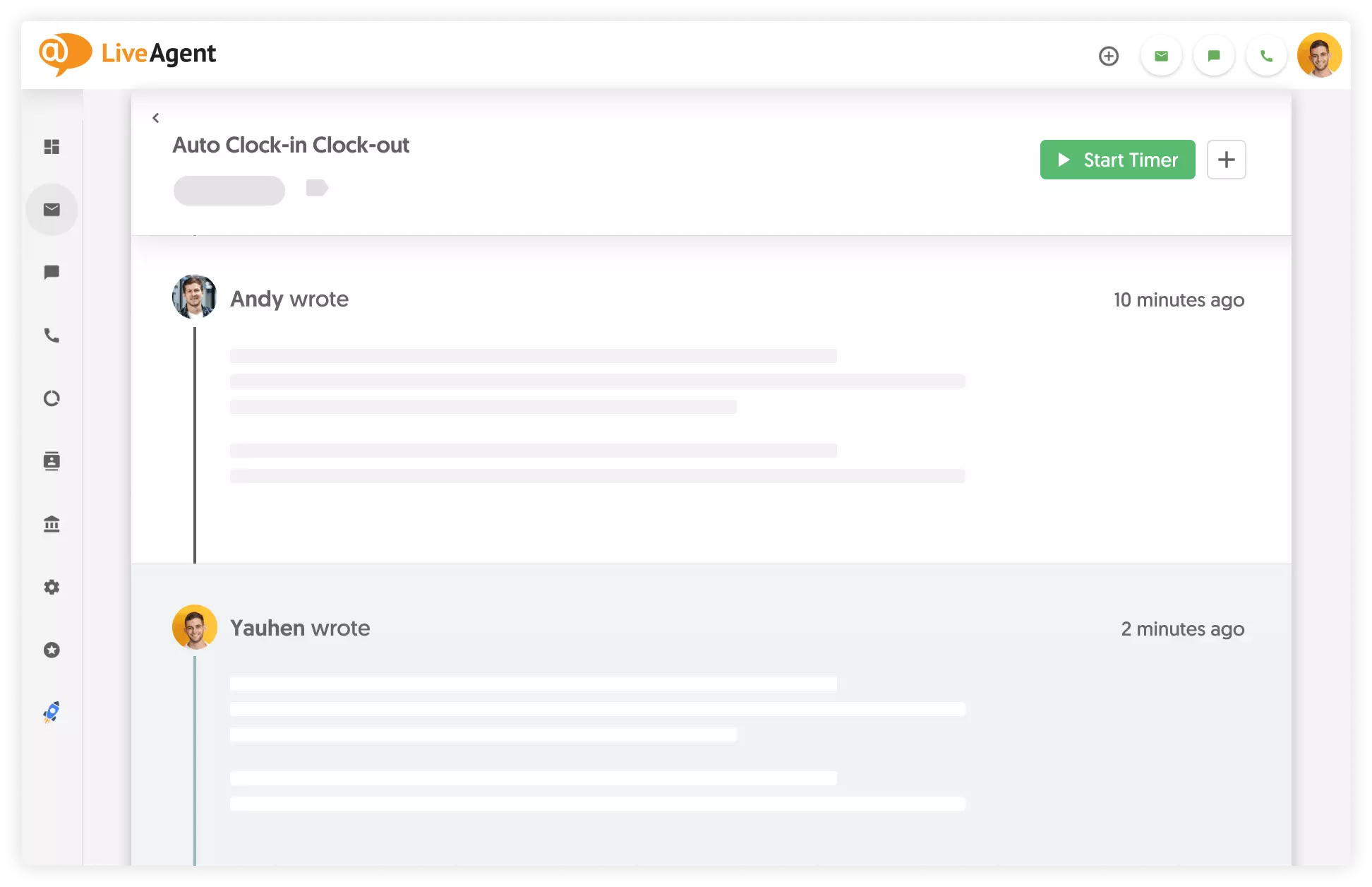 LiveAgent tracking time gamit ang Everhour