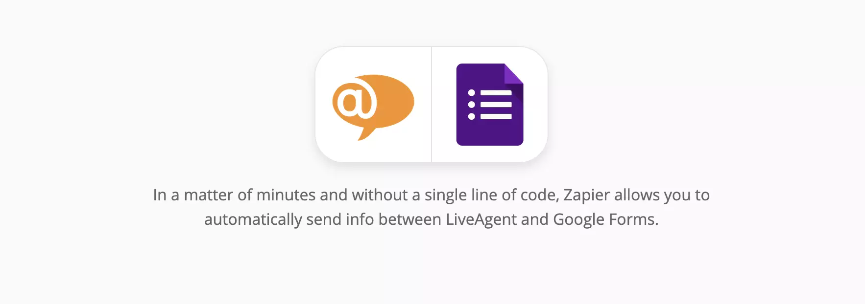 LiveAgent at Google Forms integrations page sa Zapier