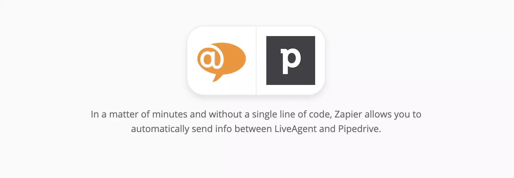 LiveAgent at PipeDrive integrations page sa Zapier