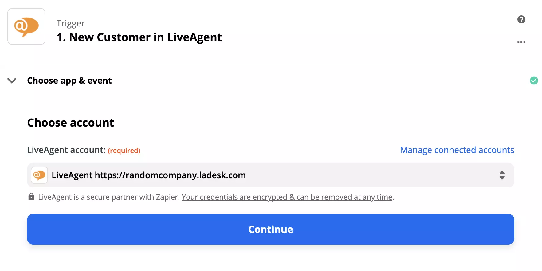 LiveAgent trigger setup