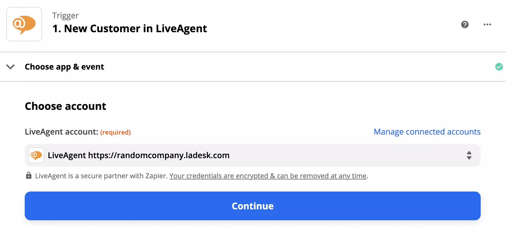 LiveAgent trigger setup sa Giphy integration sa Zapier