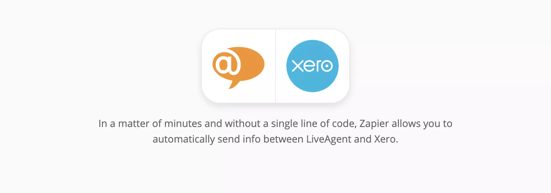 Xero at LiveAgent integration page sa Zapier