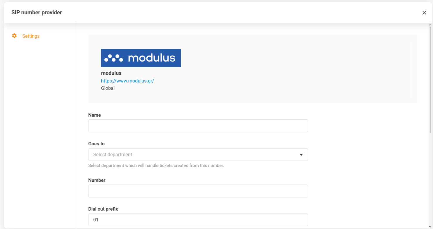 Modulus integration sa LiveAgent