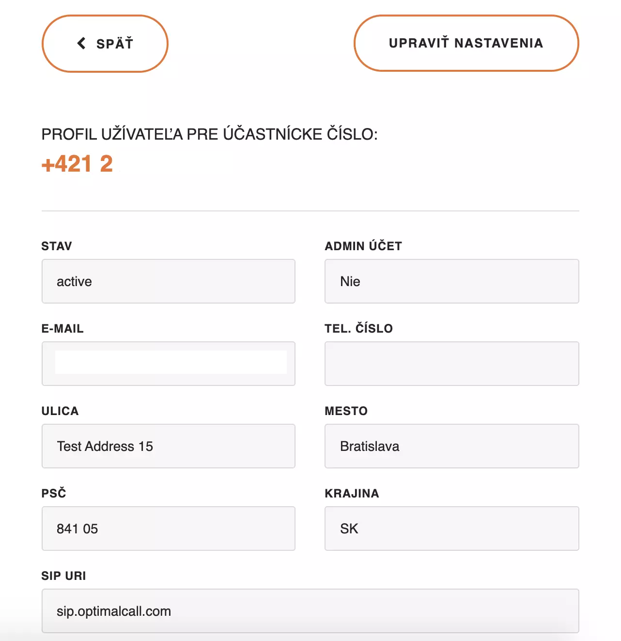 Optimal Call profile information