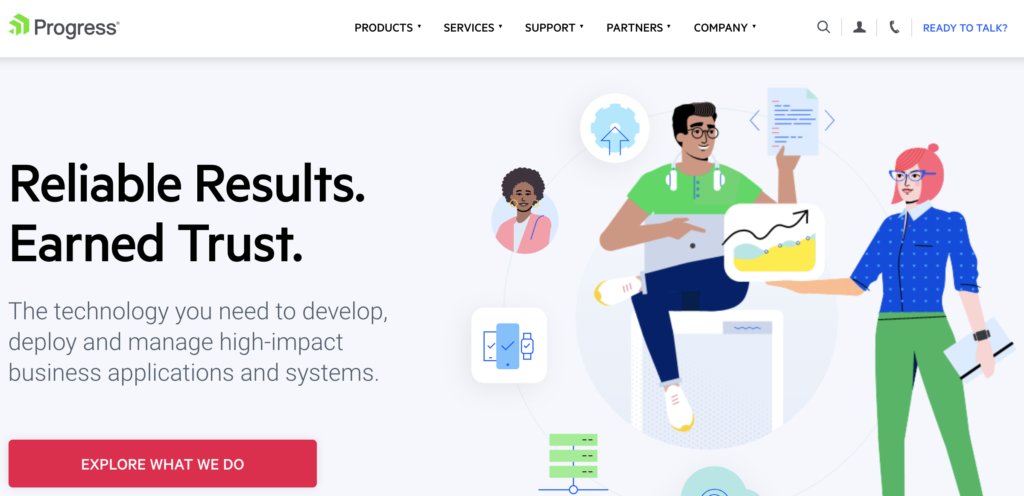 Progress IMail server homepage na may exploration option