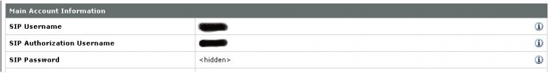 VoIP.ms username at password sa SIP settings