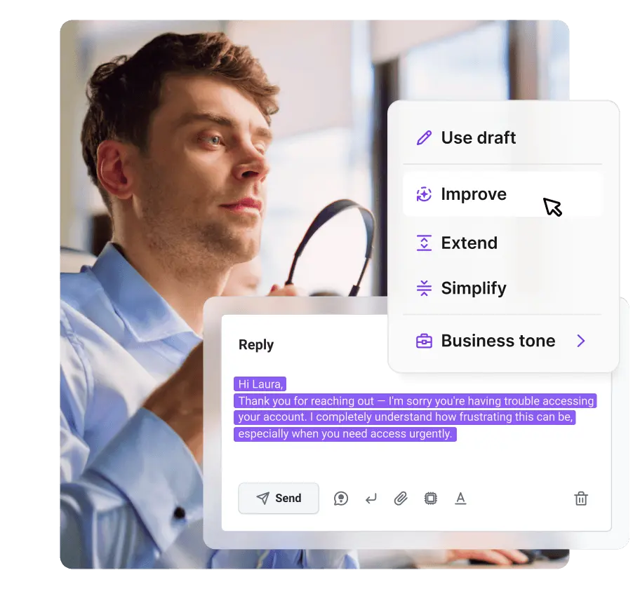 AI Answer Improver para sa mga live chat agent