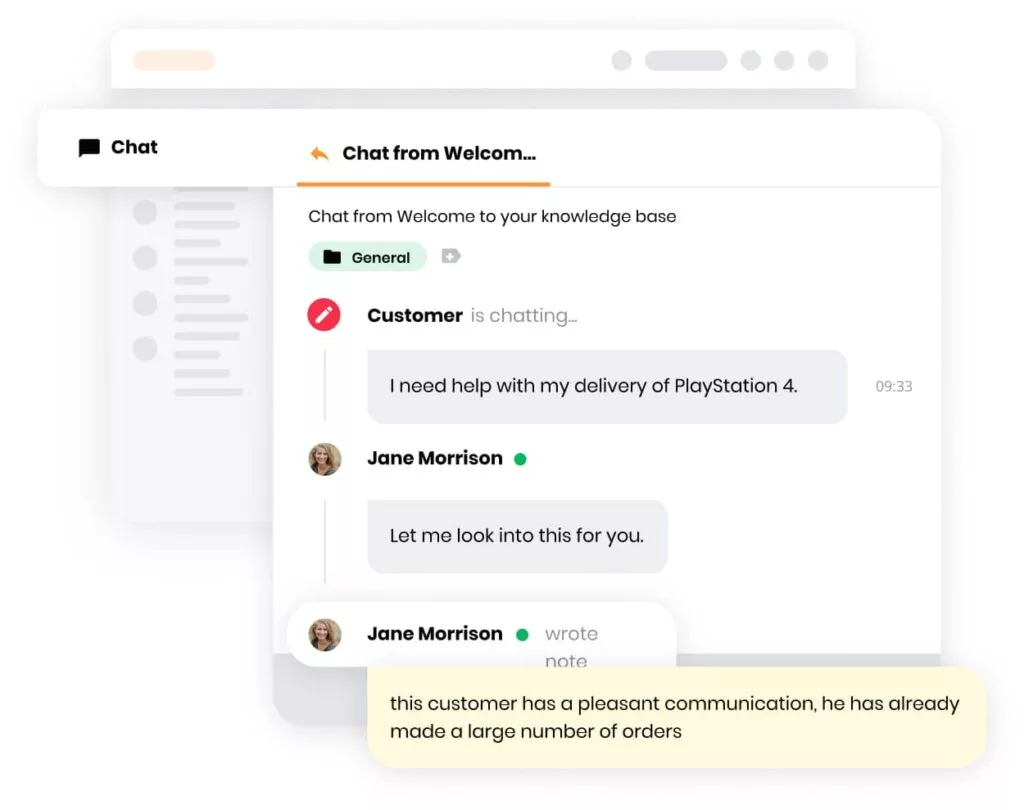 Larawan ng internal ticket feature ng LiveAgent na nagbibigay-daan sa mga agent na makipag-ugnayan nang internal at makipagtulungan sa mga gawain