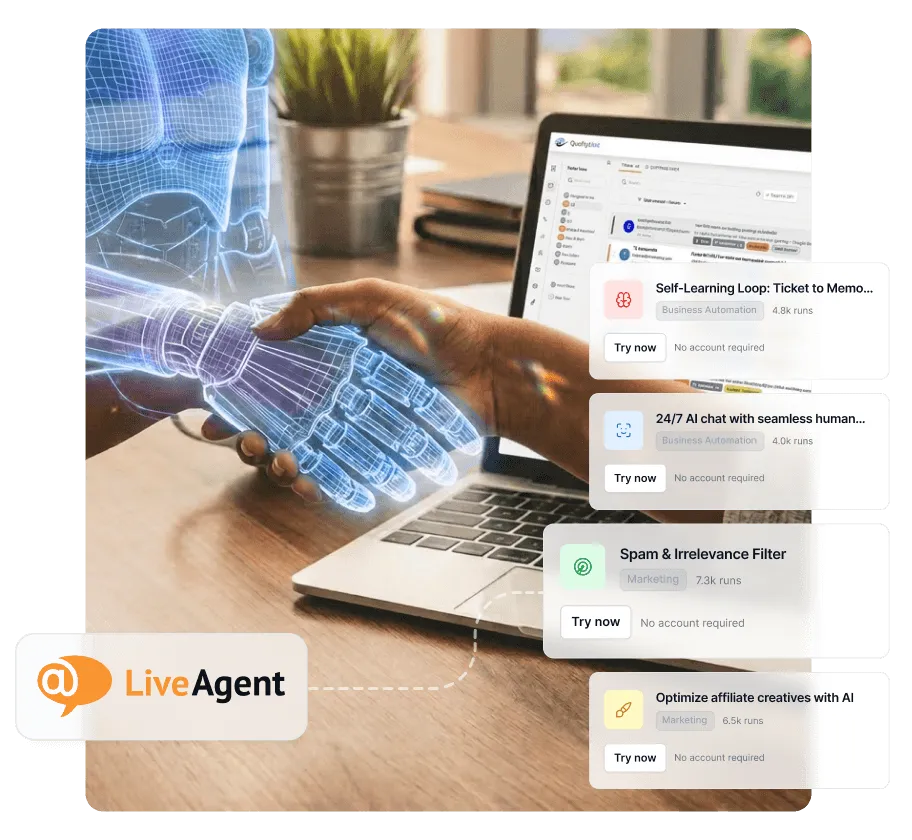 I-upgrade ang LiveAgent trial at makakuha ng 33% discount kasama ang AI Agents